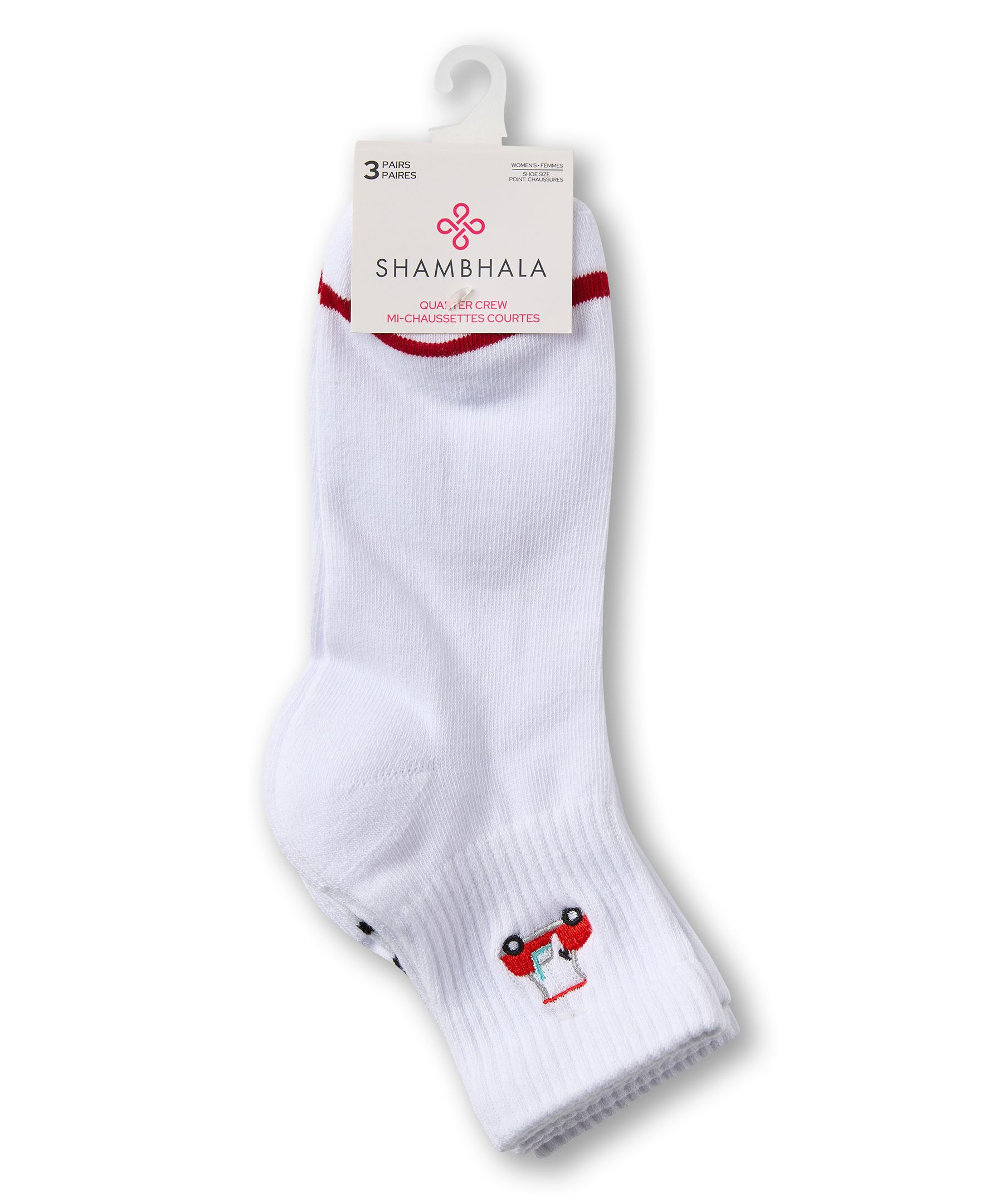 Mi-chaussettes côtelées pour femmes, Shambhala, paquet de 3