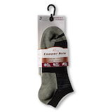 Copper Sole Women's 3 Pk Extreme Athletic No Show Socks Front_Flat