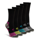 Copper Sole Women's 5 Pk Extreme Athletic Crew Socks Front_Angled_Right