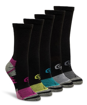 Copper Sole Women's 5 Pk Extreme Athletic Crew Socks