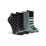 Columbia Women's Super Soft No Show Socks, 4 Pack Front_Angled_Right