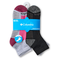 Mi-chaussettes de sport pour femmes, Columbia, paquet de 6 paires Front_Flat