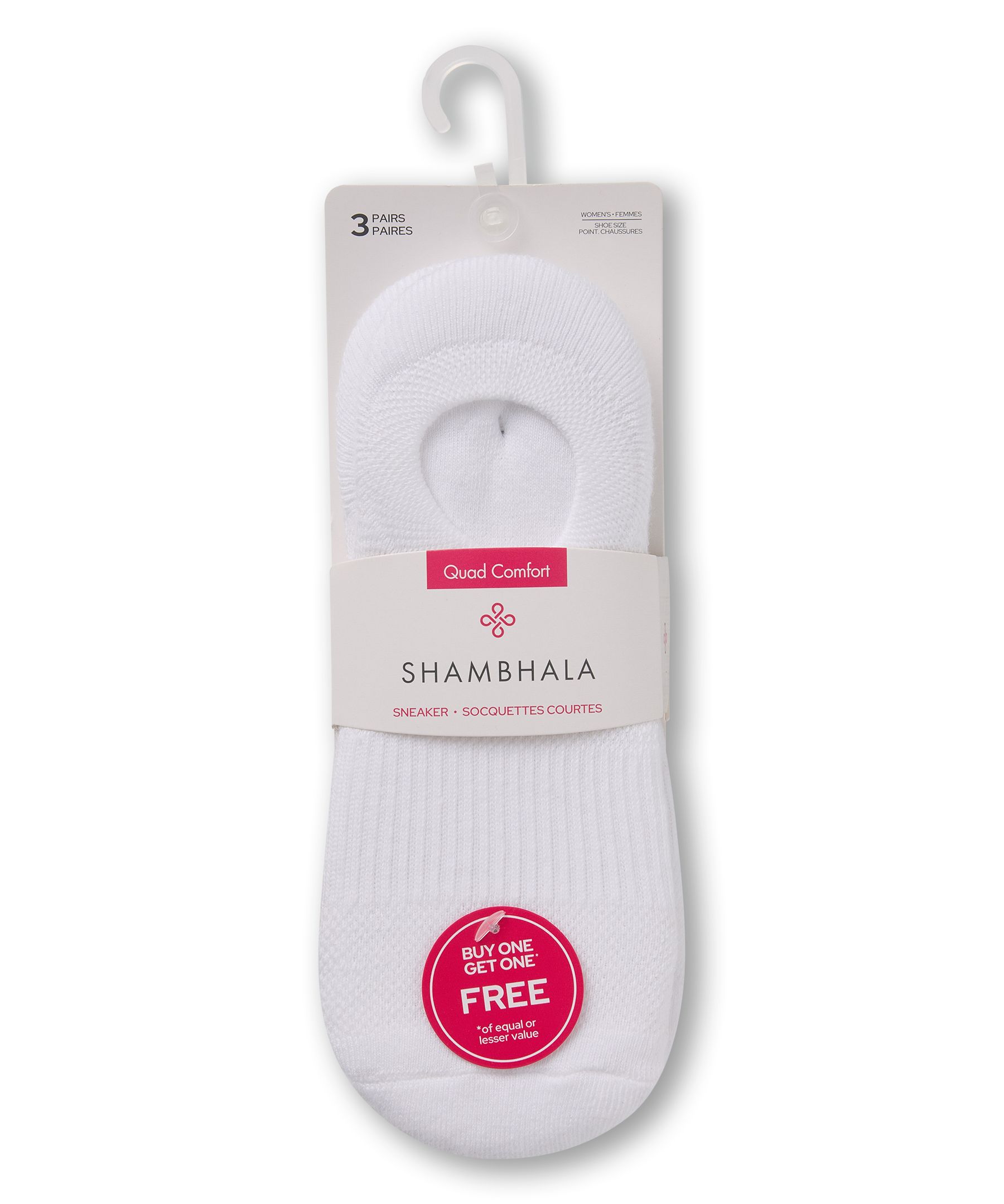 Shambhala Women's 3 Pack Freshtech Sneaker Sport Socks