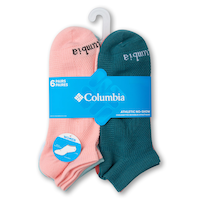 Chaussettes invisibles aux motifs variés pour femmes, Columbia, paquet de six paires Front_Flat
