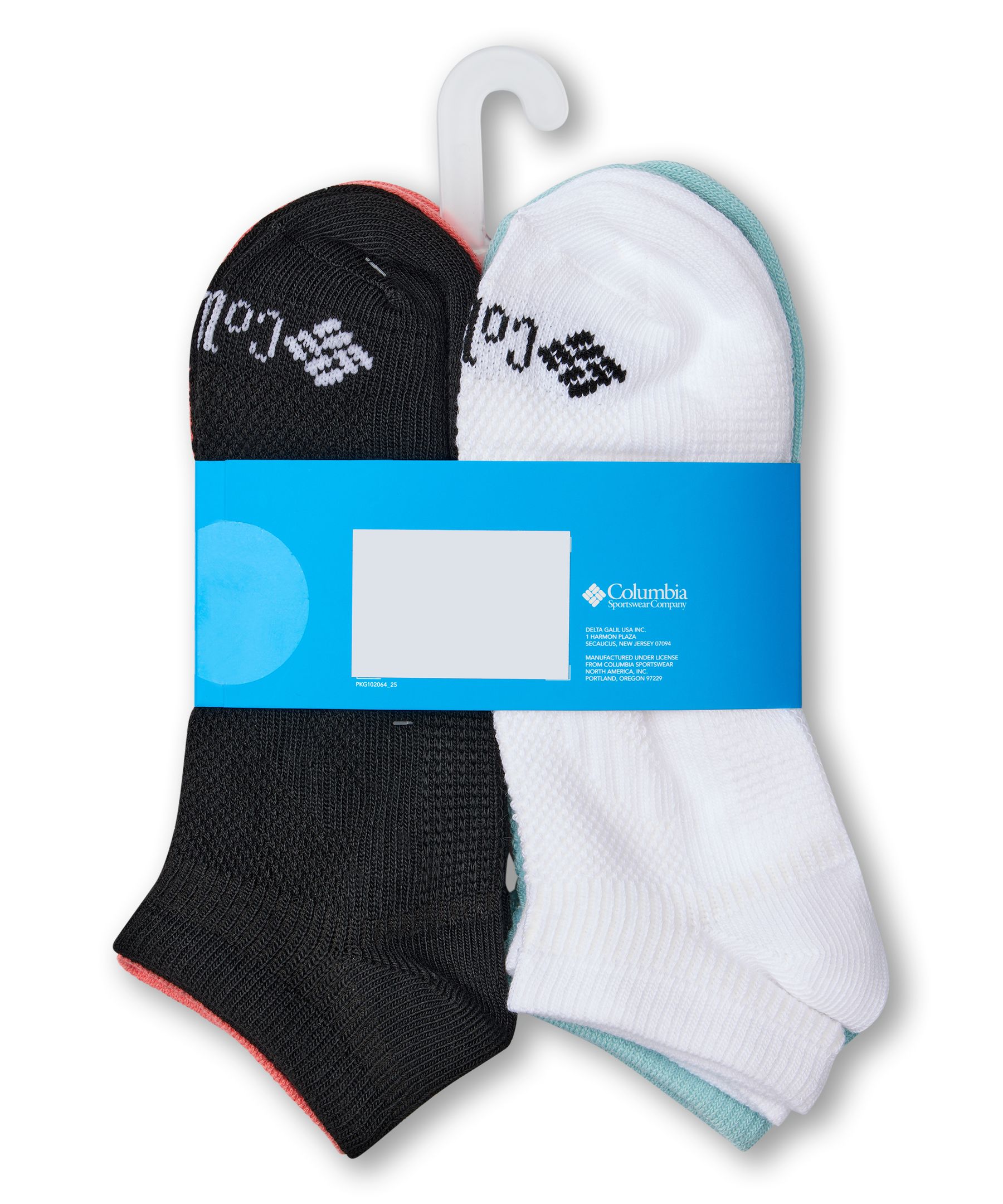 Chaussettes invisibles aux motifs variés pour femmes, Columbia, paquet de six paires