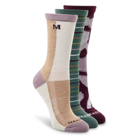 Merrell Women's 3 Pk Everyday Recycled Crew Socks Front_Angled_Right