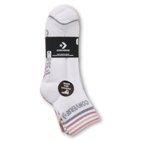 Converse Women's 6 Pk Stripe Quarter Cut Socks Front_Flat