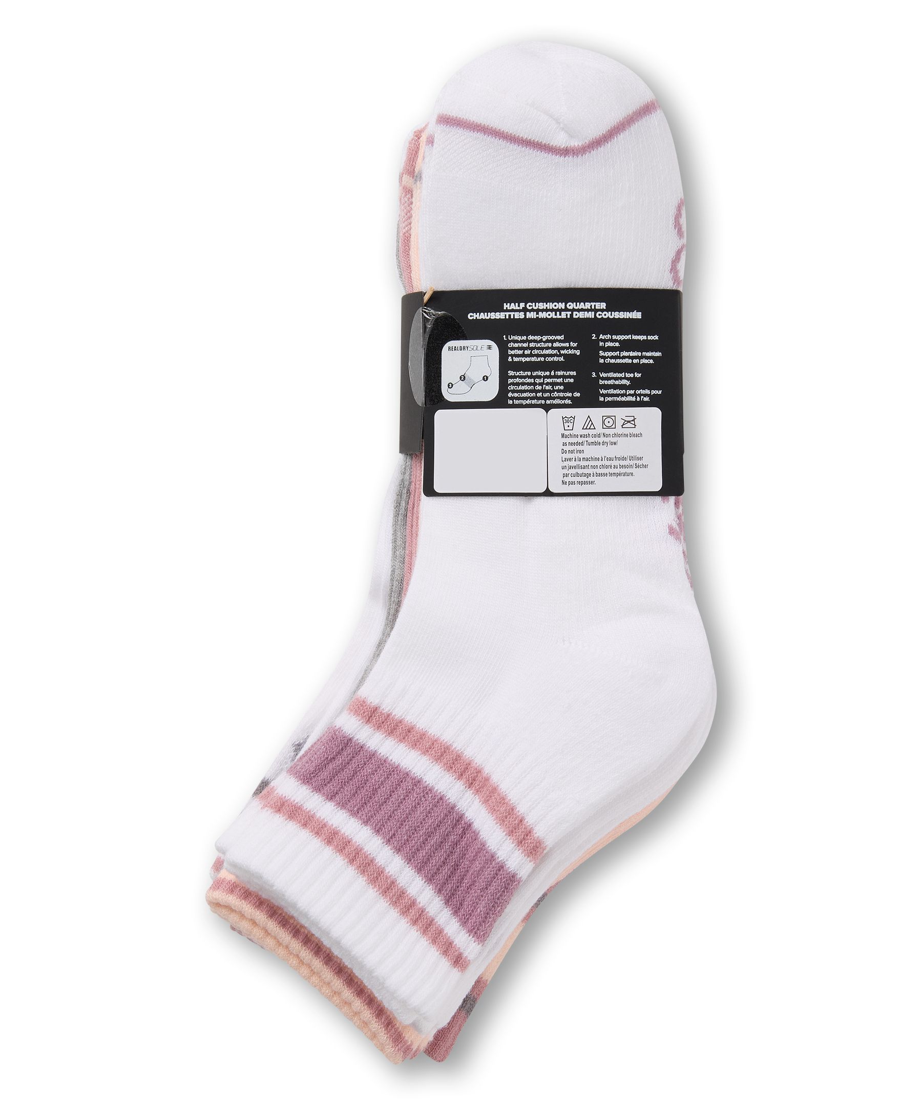 Converse Women's 6 Pk Stripe Quarter Cut Socks
