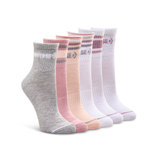 Mi-chaussettes à rayures pour femmes, Converse, paquet de&nbsp;6 Front_Angled_Right
