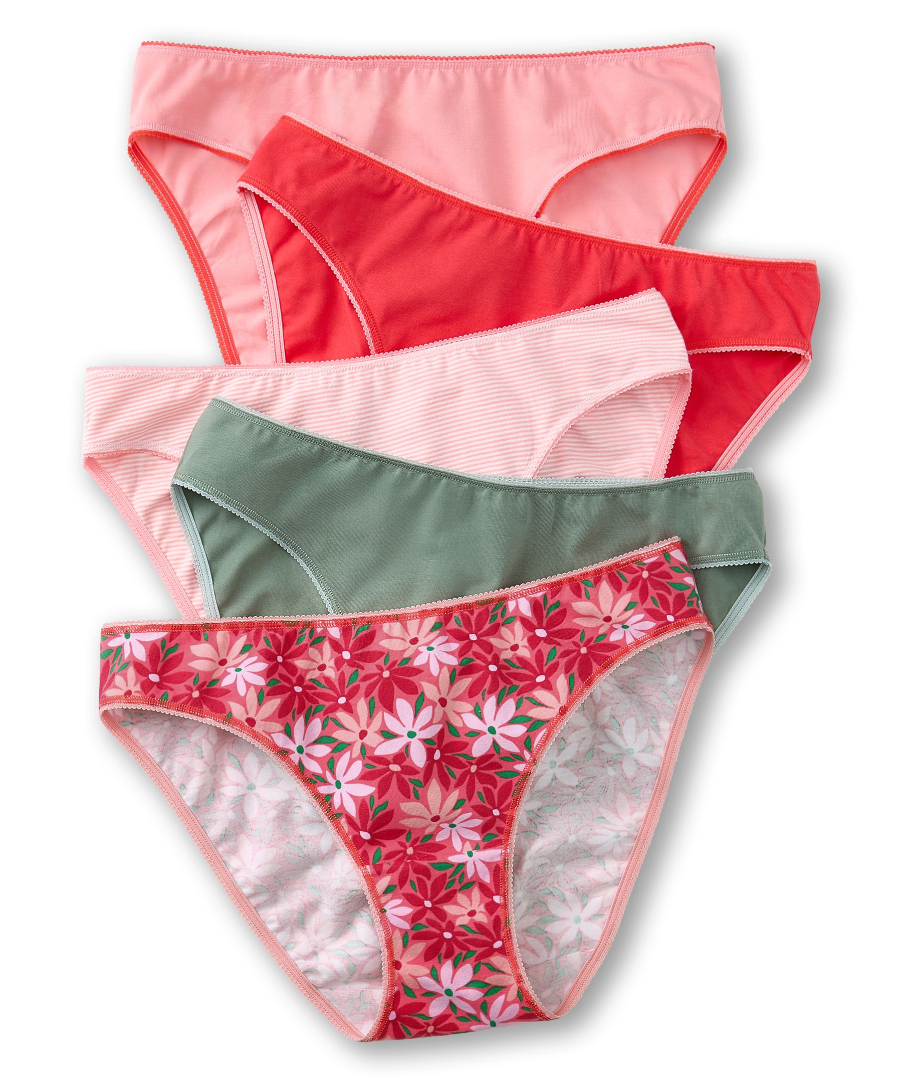 Culotte bikini extensible en coton pour femmes, Denver Hayes, paquet de 5