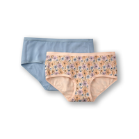 Culotte extensible en coton à taille basse pour femmes, Denver Hayes, paquet de 2 Front_Flat