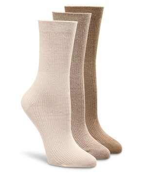 Mi-chaussettes en modal et en coton pour femmes, Denver Hayes, paquet de 3 paires - 1 acheté, 1 offert