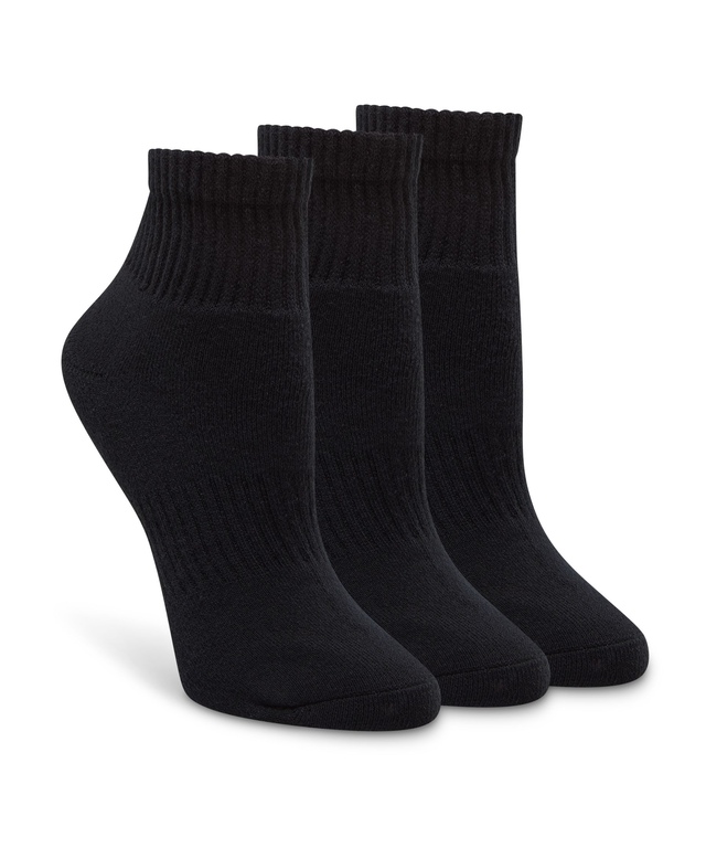 Shambhala Women's 3 Pk Quad Comfort Quarter Crew Socks