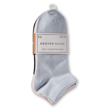 Socquettes à talon et à pointe contrastants pour femmes, Denver Hayes, paquet de 5 paires Front_Flat