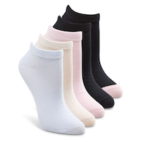 Socquettes à talon et à pointe contrastants pour femmes, Denver Hayes, paquet de 5 paires Front_Angled_Right