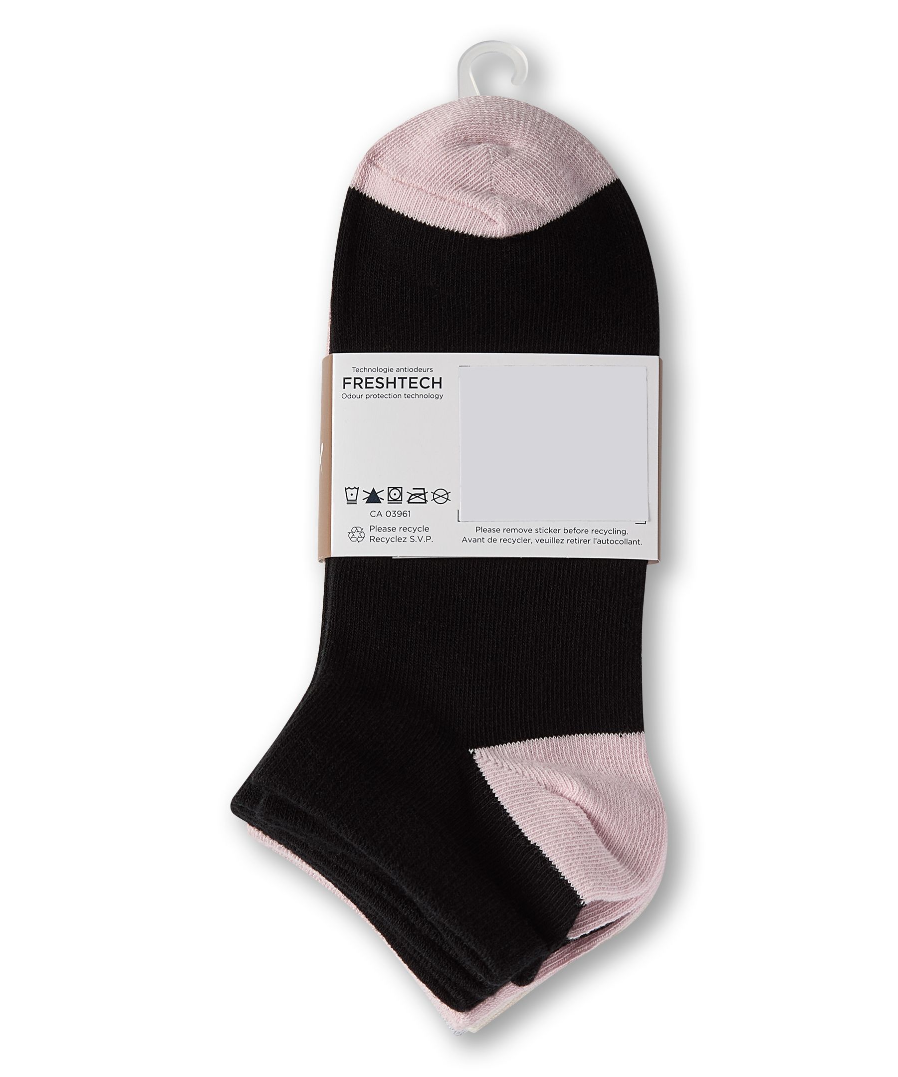 Socquettes à talon et à pointe contrastants pour femmes, Denver Hayes, paquet de 5&nbsp;paires