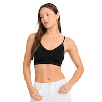 Bustier style débardeur à bretelles et sans coutures Seamfree pour femmes, Jockey Front_Flat