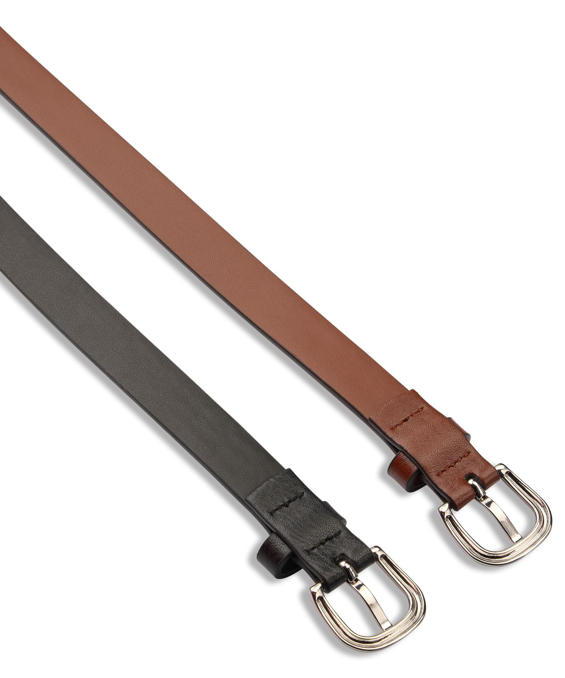 Ceinture unie de 17&nbsp;mm pour femmes, Denver Hayes, paquet de 2