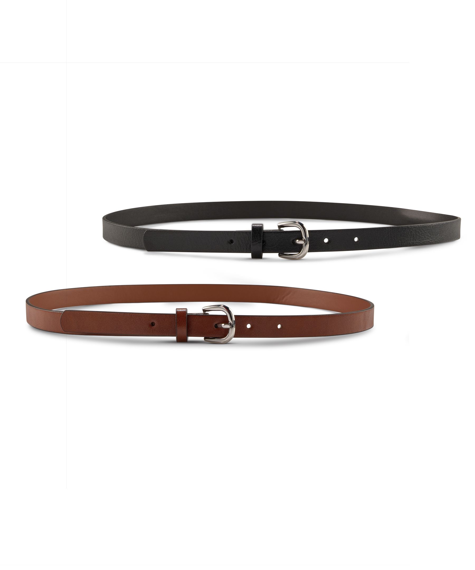 Ceinture unie de 17&nbsp;mm pour femmes, Denver Hayes, paquet de 2