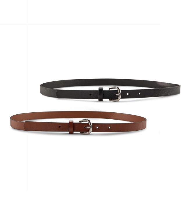 Ceinture unie de 17 mm pour femmes, Denver Hayes, paquet de 2