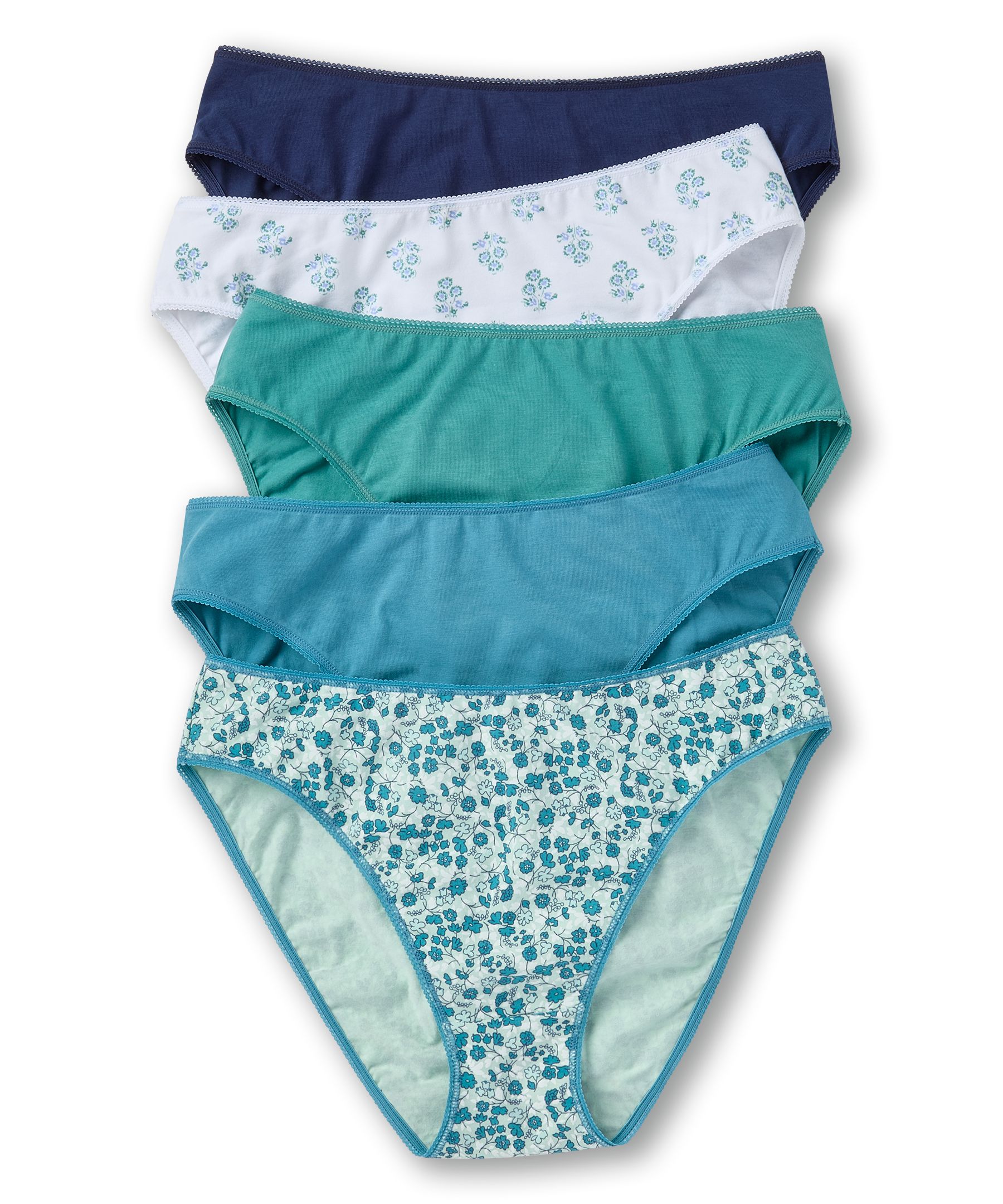 Denver Hayes Women's 5 pk Cotton Stretch Hi-Cut Briefs