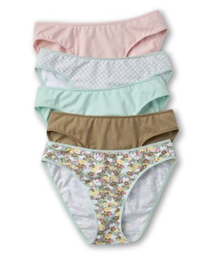 Denver Hayes Women's 5 pk Cotton Stretch Bikini Briefs