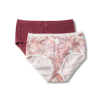 Denver Hayes Women's 2 pk Perfect Fit Panty Cotton Stretch Brief Front_Flat
