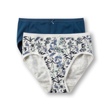 Denver Hayes Women's 2 pk Perfect fit Panty Cotton Stretch Hi-Cut Briefs Front_Flat