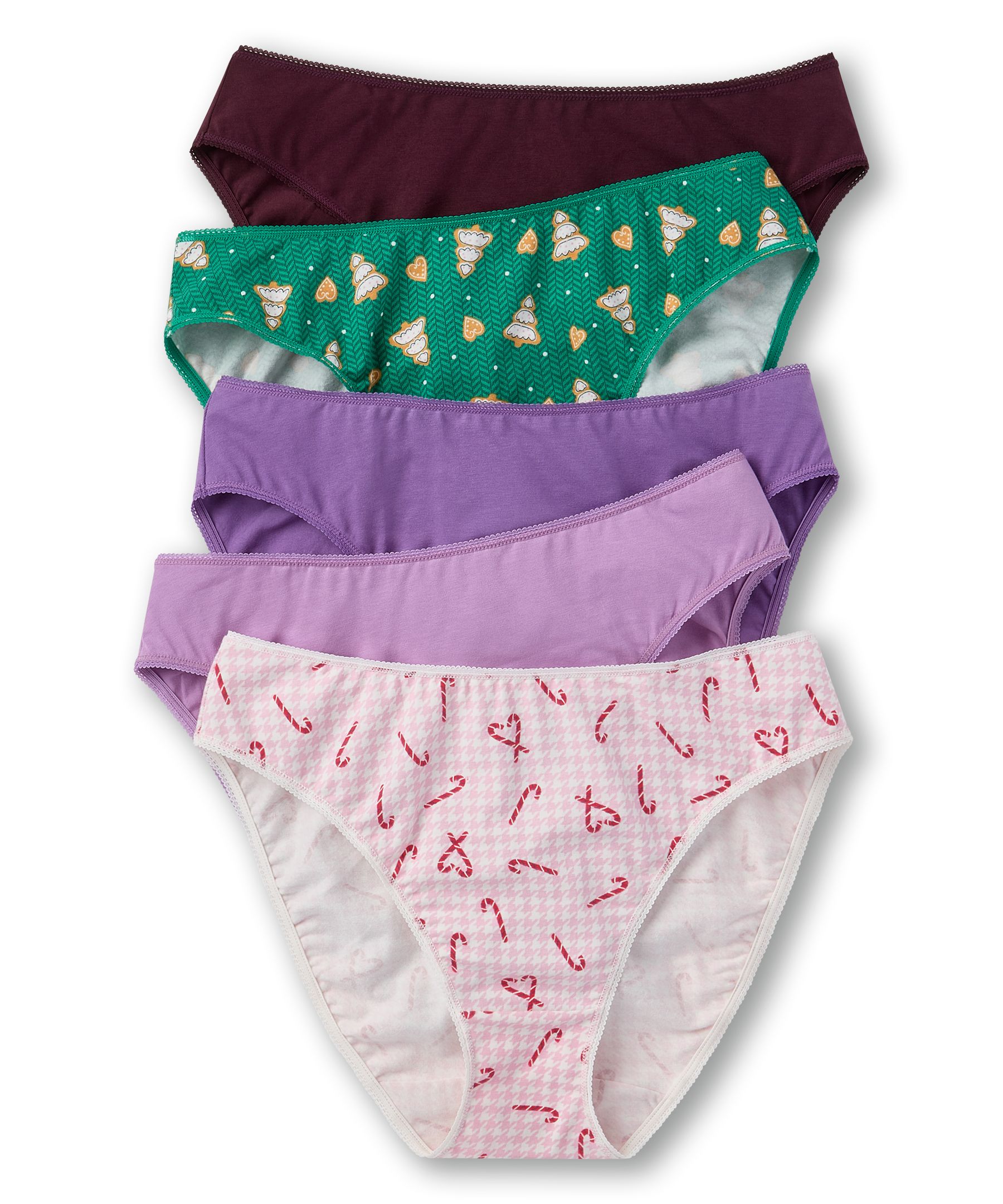 Denver Hayes Women's 5 pk Cotton Stretch Hi-Cut Briefs