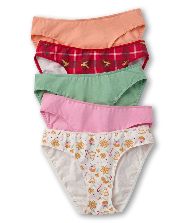 Denver Hayes Women's 5 pk Cotton Stretch Bikini Briefs