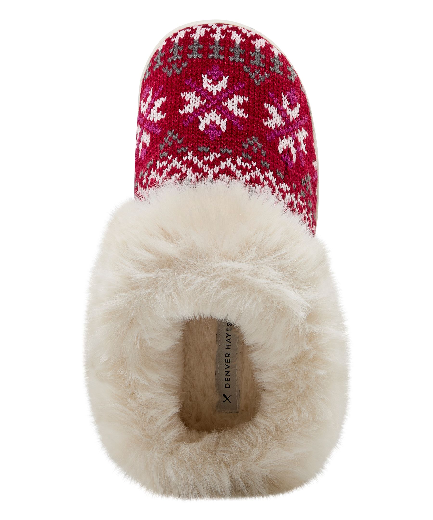 Pantoufles en tricot de style nordique pour femmes, Denver Hayes