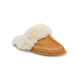 WindRiver Women's Faux Fur Stitched Slippers Front_Three_Fourths_Angled_Right