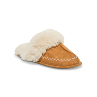 WindRiver Women's Faux Fur Stitched Slippers Front_Three_Fourths_Angled_Right
