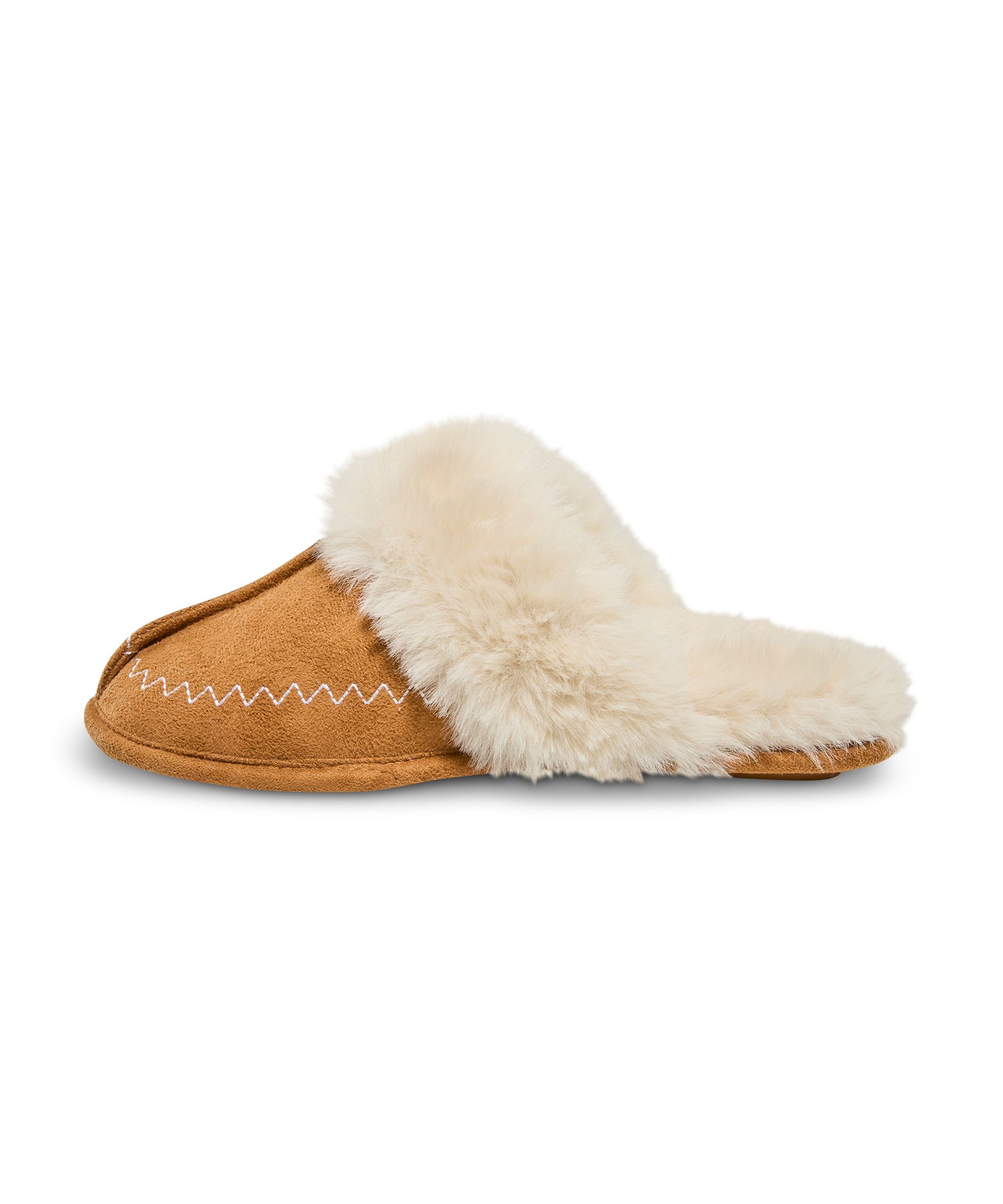 WindRiver Women's Faux Fur Stitched Slippers