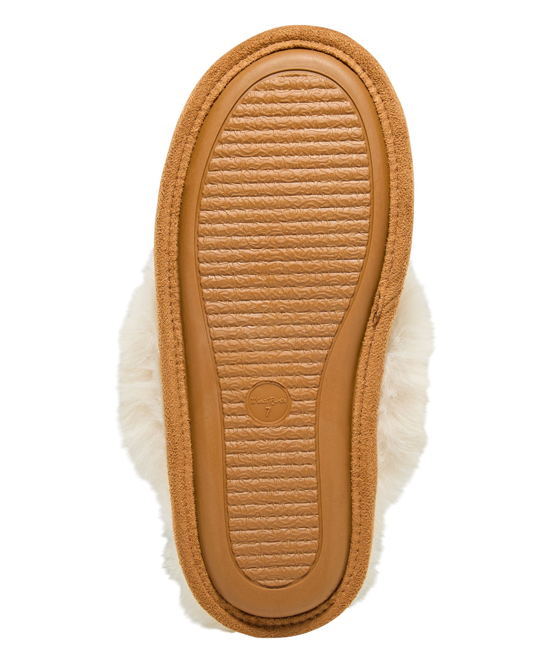 WindRiver Women's Faux Fur Stitched Slippers