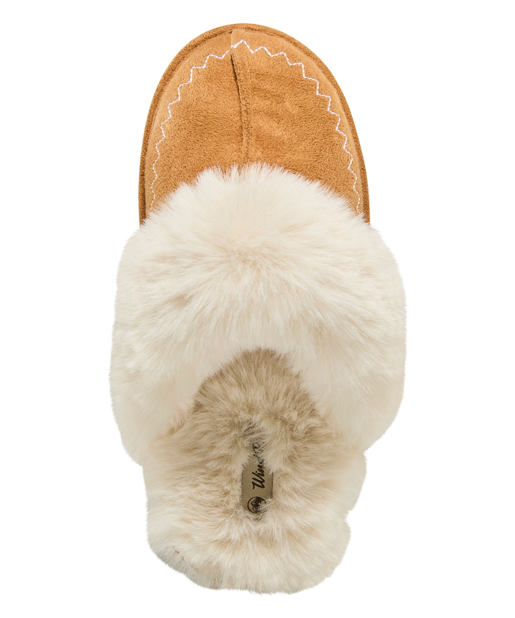 WindRiver Women's Faux Fur Stitched Slippers