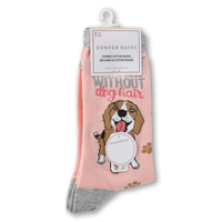 Denver Hayes Women's Patterned Novelty Cotton Socks