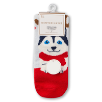 Denver Hayes Women's Holiday Chenille Socks Front_Flat