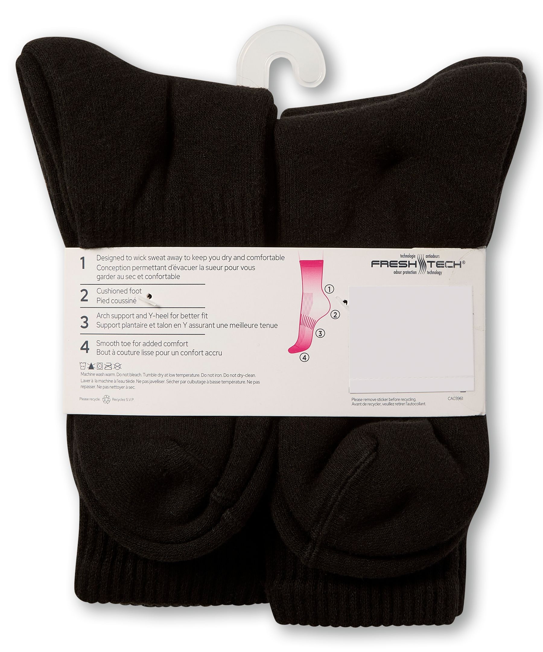 Shambhala Women's 6 pk Quad Comfort Crew Cut Sport Socks