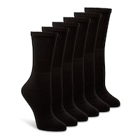 Shambhala Women's 6 pk Quad Comfort Crew Cut Sport Socks Front_Angled_Right