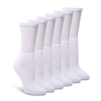 Shambhala Women's 6 pk Quad Comfort Crew Cut Sport Socks