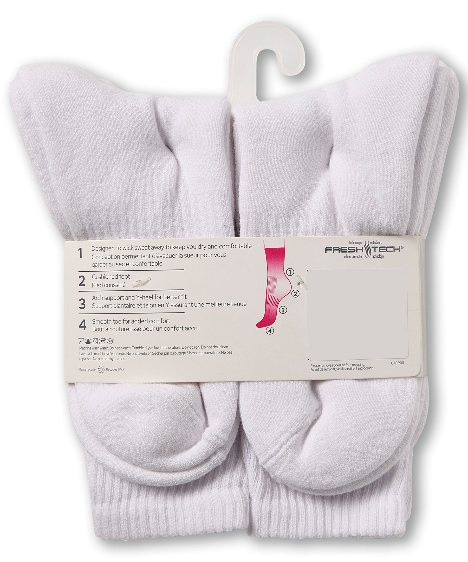 Mi-chaussettes de sport Quad Comfort pour femmes, Shambhala, paquet de 6&nbsp;paires