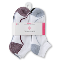 Shambhala Women's 6 pk Quad Comfort Low Cut Socks Front_Angled_Right