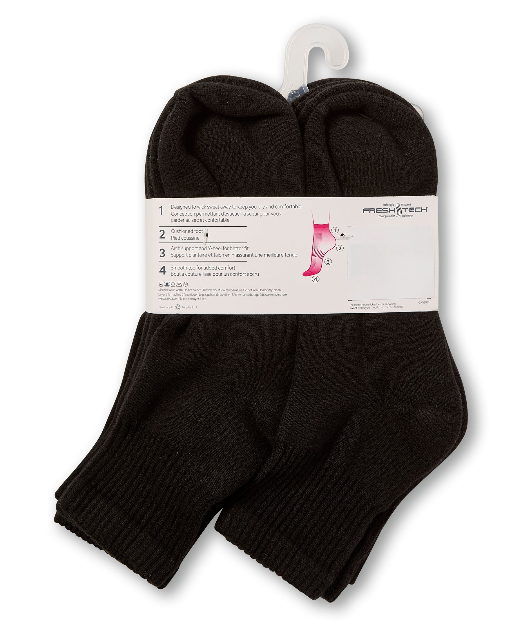 Mi-chaussettes de sport Quad Comfort pour femmes, Shambhala, paquet de 6&nbsp;paires