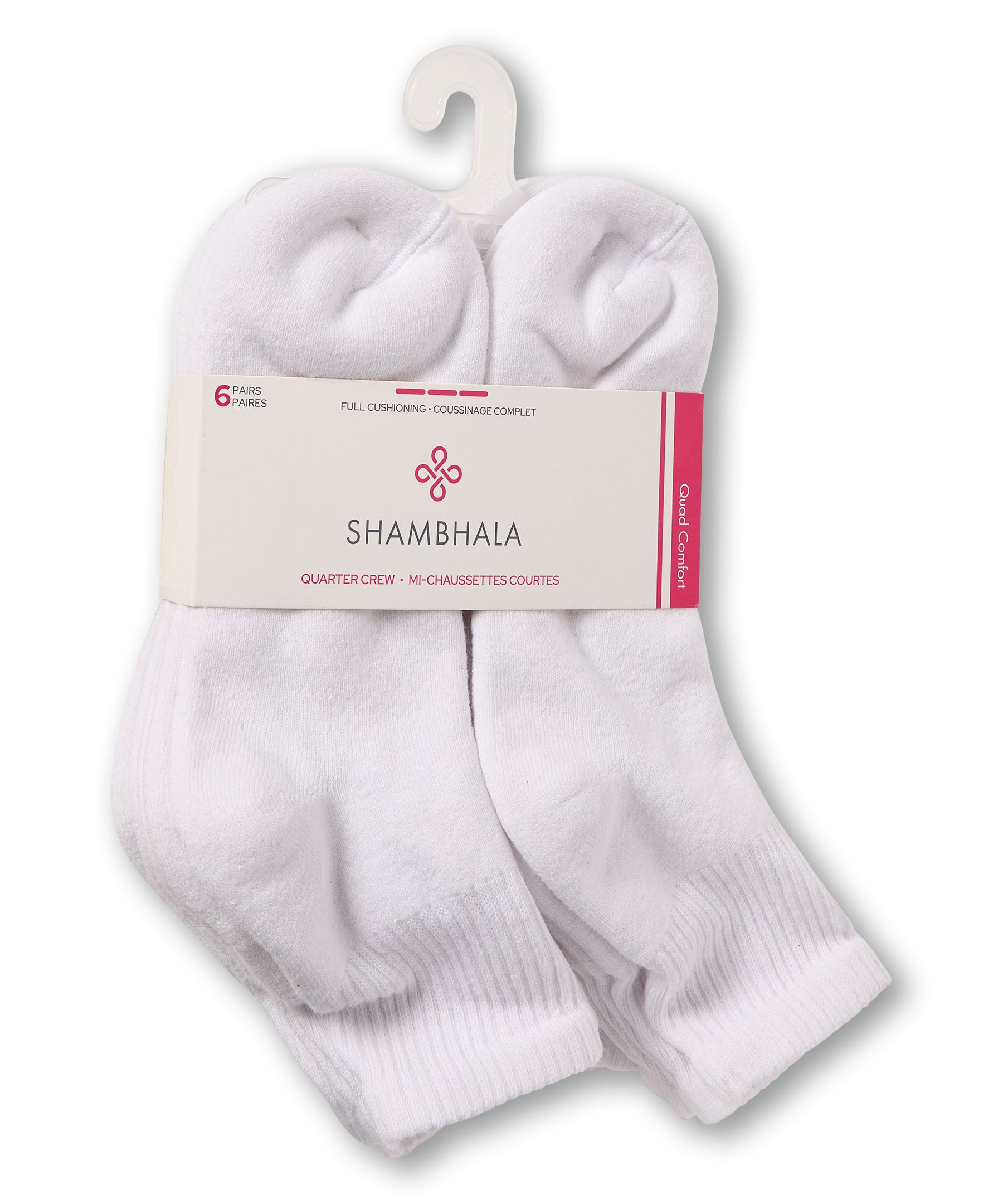 Mi-chaussettes de sport Quad Comfort pour femmes, Shambhala, paquet de 6&nbsp;paires