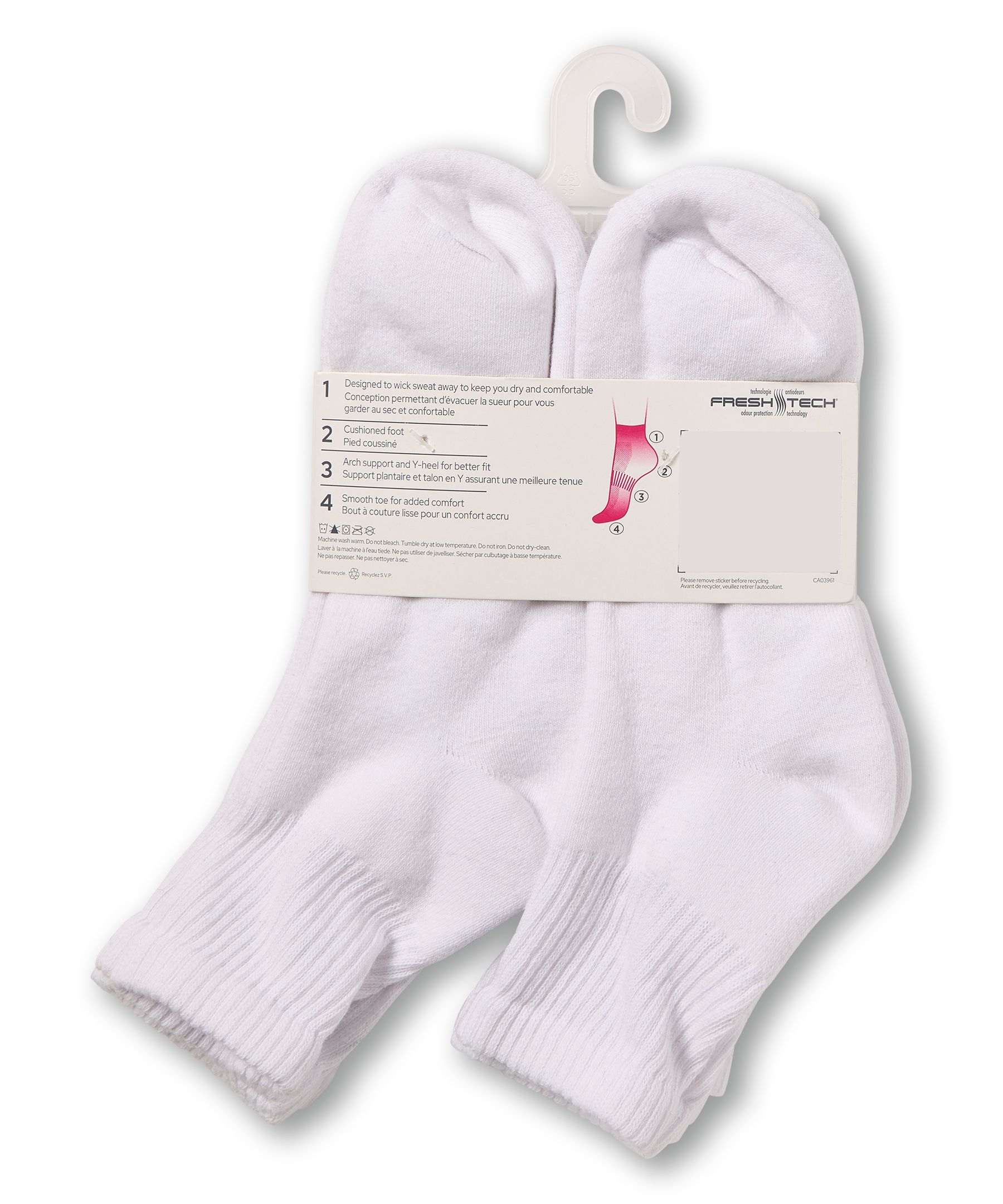 Mi-chaussettes de sport Quad Comfort pour femmes, Shambhala, paquet de 6&nbsp;paires