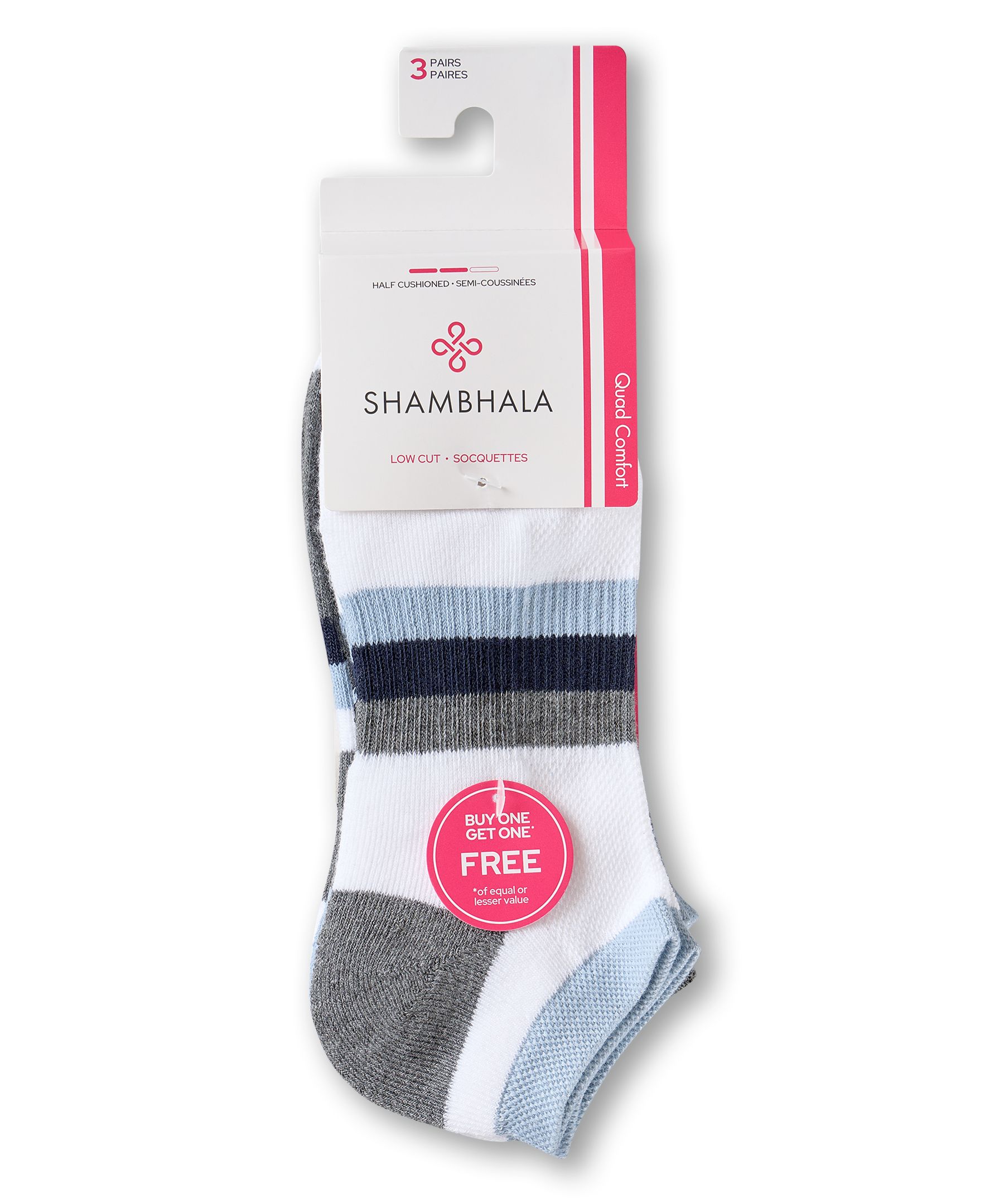 Chaussettes sport basses Shambhala pour femmes, paquet de 3&nbsp;paires