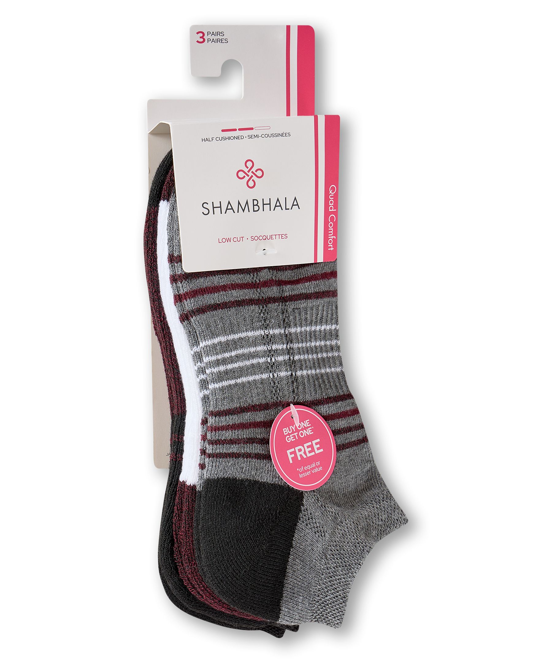 Shambhala Women's 3-Pack Low Cut Sport Socks