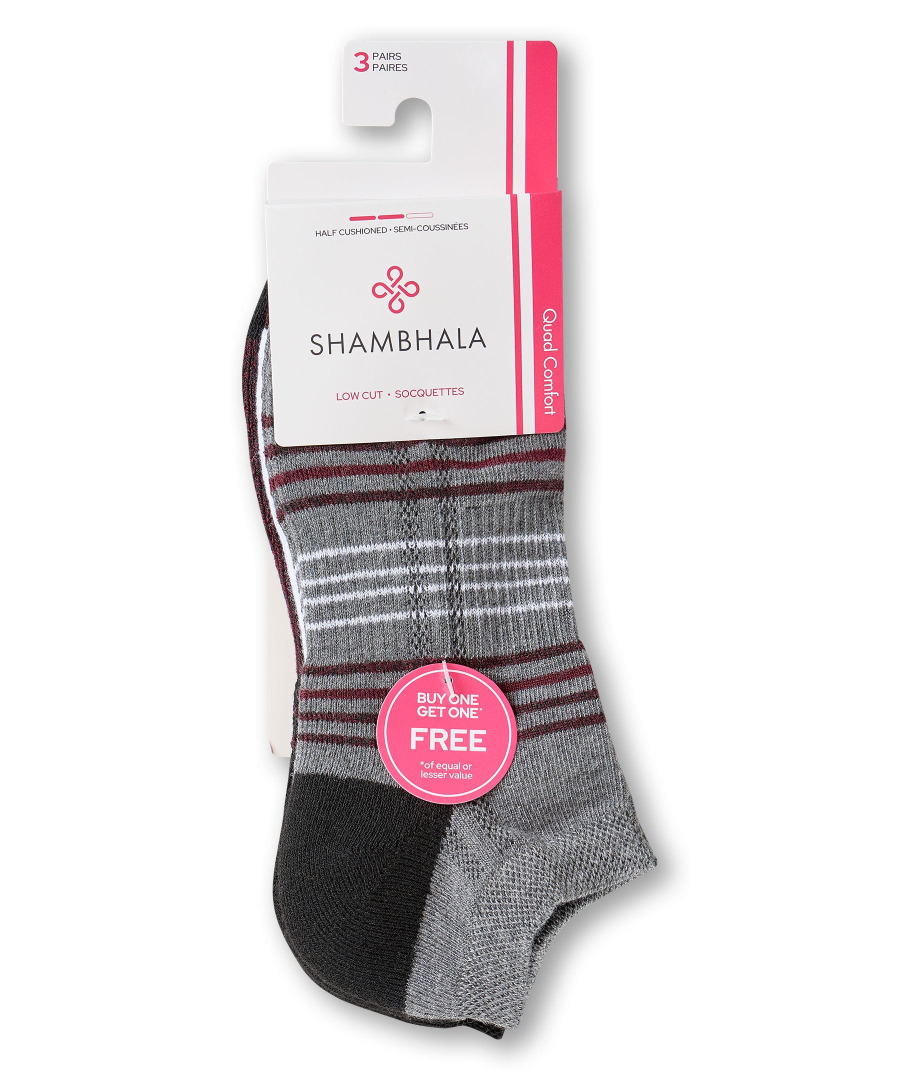 Shambhala Women's 3-Pack Low Cut Sport Socks