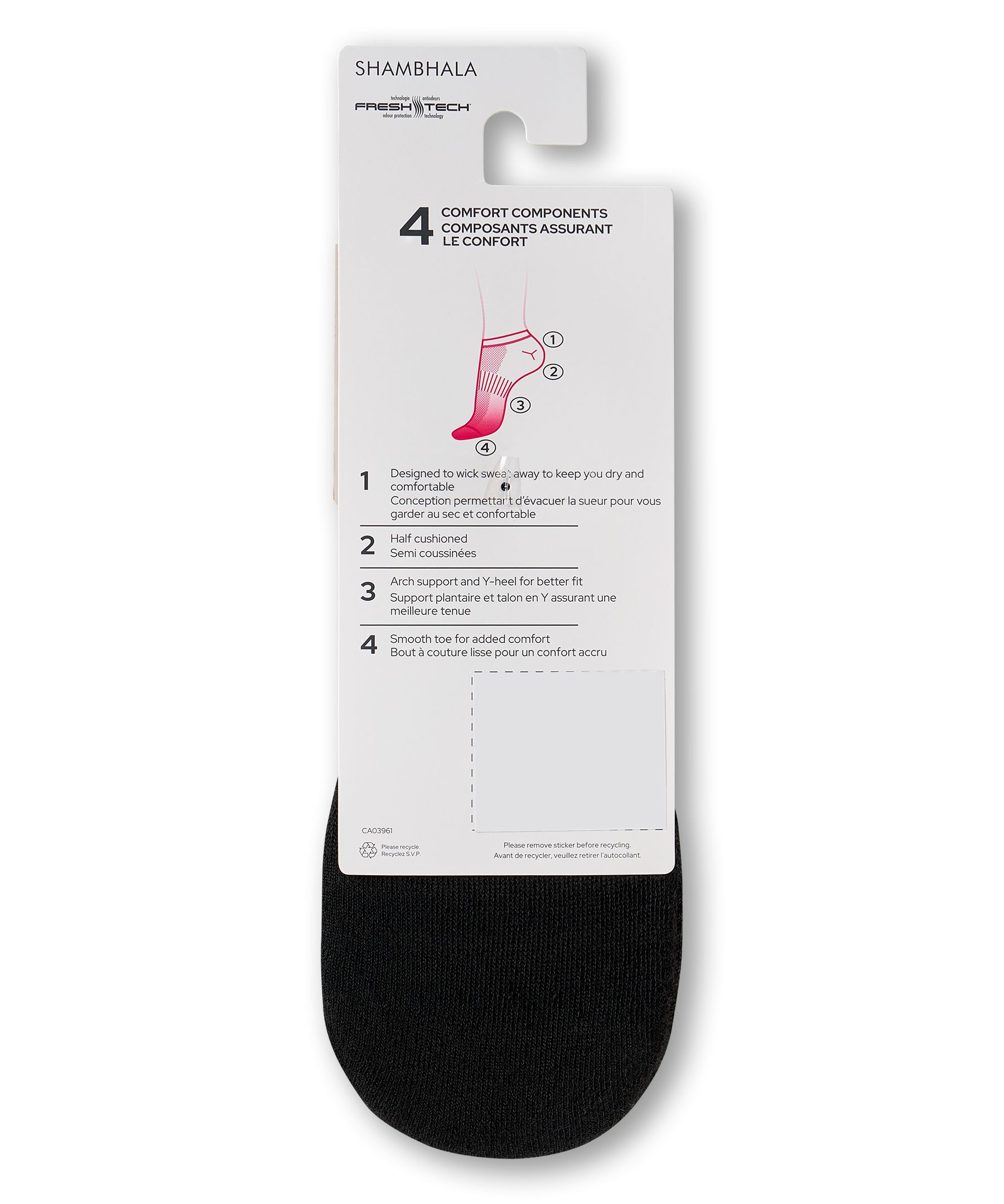 Chaussettes pour chaussures de sport avec Freshtech pour femmes, Shambhala, paquet de 3&nbsp;paires